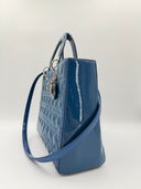 Christian Dior Lady Dior Large — Cuir verni bleu, 2014