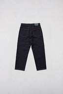 Raw Denim Wide-Leg Pants