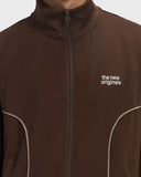 Emblem Track Jacket – Brown/Houndstooth
