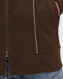 Emblem Track Jacket – Brown/Houndstooth