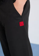 Wide Seamless Trousers Black