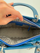 Christian Dior Lady Dior Large — Cuir verni bleu, 2014