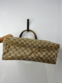 Gucci Sac Hobo — Toile GG Supreme beige/marron, anses cuir camel