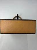 Celine Sac à main Maillon Triomphe — Toile monogrammée marron, détails cuir beige et hardware doré