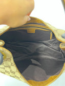 Gucci Sac Hobo — Toile GG Supreme beige/marron, anses cuir camel