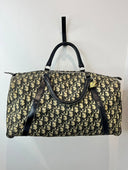 Dos du sac Dior Trotter Boston 40 à motif Oblique marine