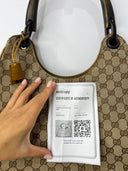 Gucci Sac Hobo — Toile GG Supreme beige/marron, anses cuir camel
