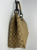 Gucci Sac Hobo — Toile GG Supreme beige/marron, anses cuir camel