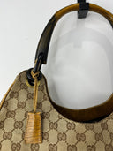 Gucci Sac Hobo — Toile GG Supreme beige/marron, anses cuir camel