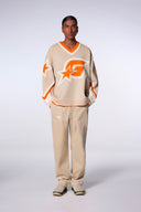 Pull mixte baseball en maille jacquard Herman