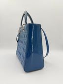 Christian Dior Lady Dior Large — Cuir verni bleu, 2014