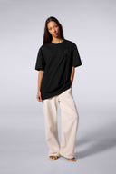 T-shirt Print Leonce Letter Mixte Noir