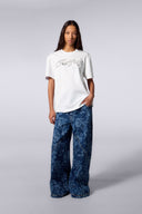 T-shirt Print Leonce Metallic Mixte Blanc