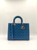Christian Dior Lady Dior Large — Cuir verni bleu, 2014