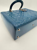Christian Dior Lady Dior Large — Cuir verni bleu, 2014