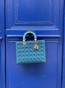 Christian Dior Lady Dior Large — Cuir verni bleu, 2014