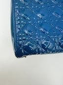 Christian Dior Lady Dior Large — Cuir verni bleu, 2014