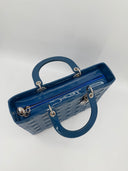 Christian Dior Lady Dior Large — Cuir verni bleu, 2014