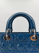 Christian Dior Lady Dior Large — Cuir verni bleu, 2014