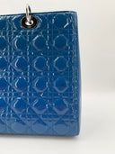 Christian Dior Lady Dior Large — Cuir verni bleu, 2014