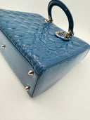 Christian Dior Lady Dior Large — Cuir verni bleu, 2014