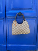 Gucci Sac Hobo — Toile GG Supreme beige/marron, anses cuir camel