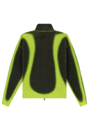 Fisherman Rib Knit Zip Up Lime Punch