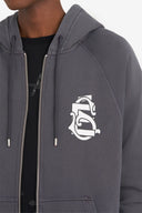 Loose zip hoodie emblem