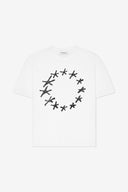 T-shirt relax étoiles blanc