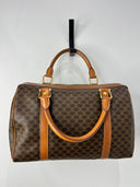 Céline Sac Boston en toile Macadam marron