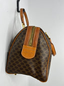 Céline Sac Boston en toile Macadam marron