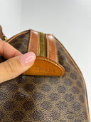 Céline Sac Boston en toile Macadam marron