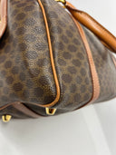 Céline Sac Boston en toile Macadam marron