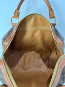 Céline Sac Boston en toile Macadam marron