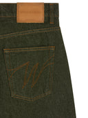 Raw green regular jeans