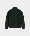 Monogram Knit Zip Up Rosin