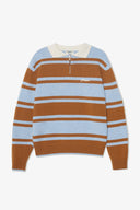 POLO EN MAILLE MARRON RUGBY
