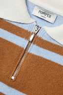 POLO EN MAILLE MARRON RUGBY