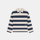 Striped LS Polo - Navy/OW