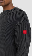 Fisherman Rib Crewneck Black