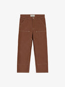 Le pantalon de menuisier en denim marron