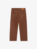 Le pantalon de menuisier en denim marron