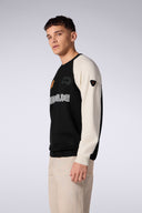 Pull Jacquard Bicolore Alain Club Black/Creme