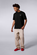 T-shirt print dos Leonce Fluidity Noir