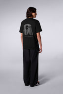 T-shirt Print Leonce Letter Mixte Noir