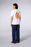 T-shirt Print Leonce Letter Mixte Blanc