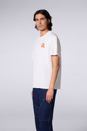 T-shirt Print Leonce Letter Mixte Blanc