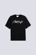 T-shirt Print Leonce Metallic Mixte Noir