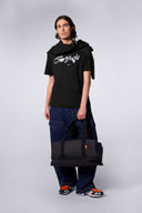 T-shirt Print Leonce Metallic Mixte Noir