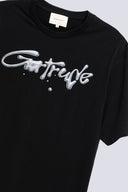 T-shirt Print Leonce Metallic Mixte Noir